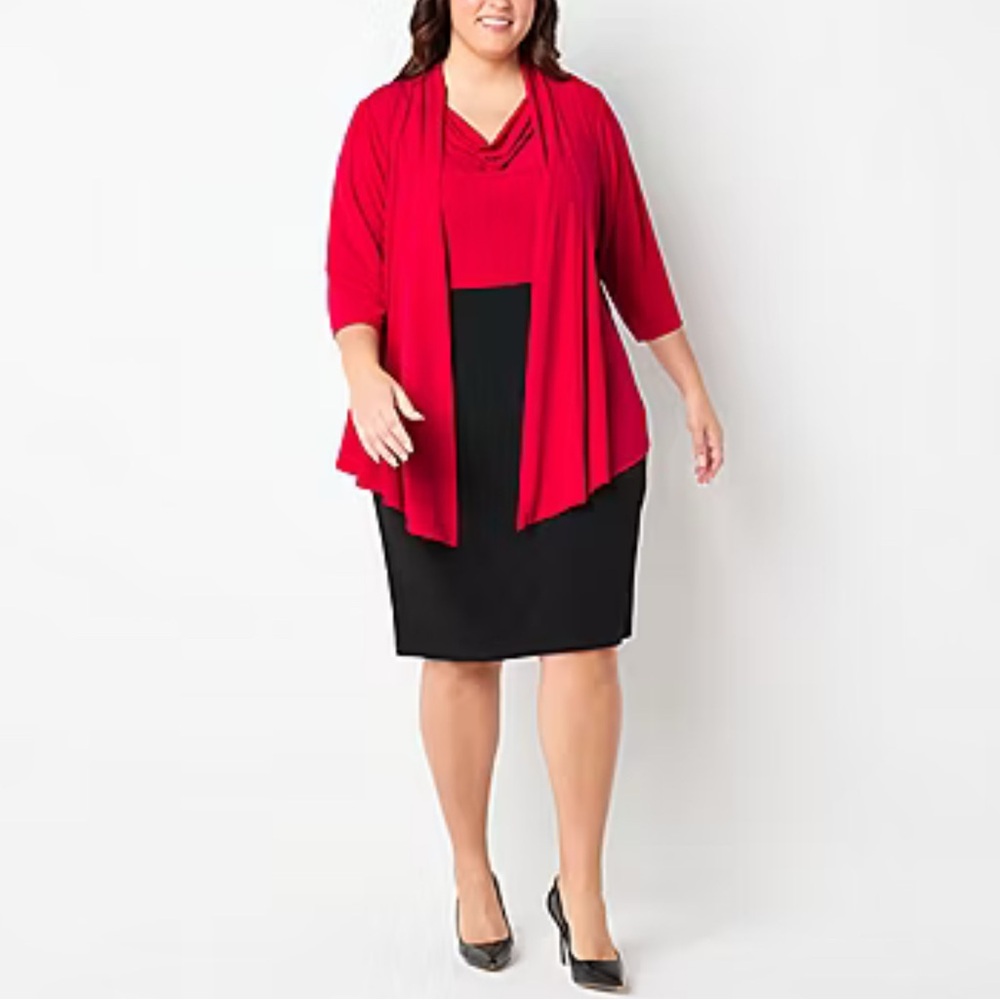 Connected Apparel Vibrant Red Dress